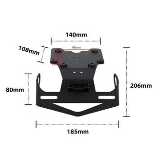 TENERE 700 Portamatrículas corto Yamaha + luz matr