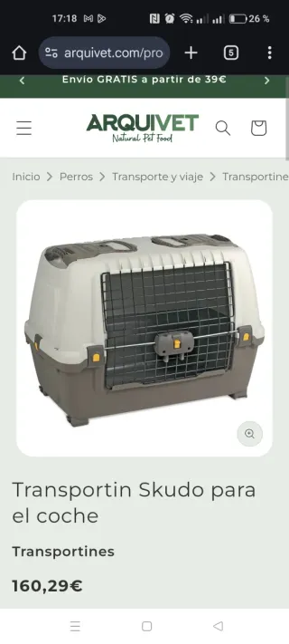 Transportín animales