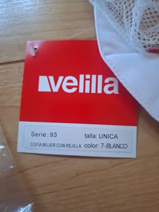 Gorro de cocina Velilla rejilla blanco
