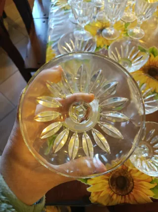 Bicchieri in vetro vintage decorati