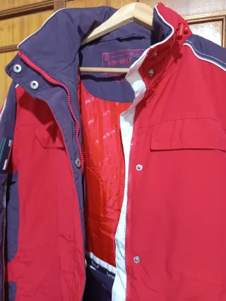 Chaqueta de Nieve Mujer Roja y Morada
