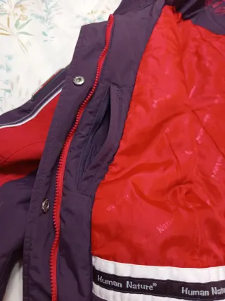 Chaqueta de Nieve Mujer Roja y Morada