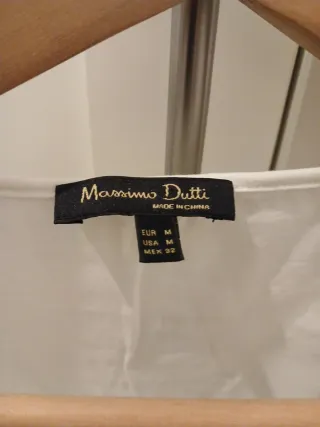 Blusa sin mangas Massimo Dutti blanca