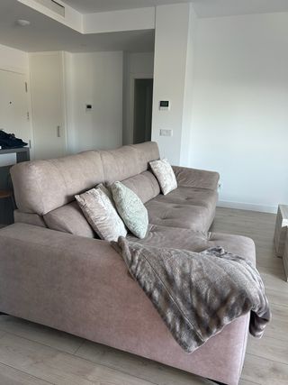 Divano chaise longue beige