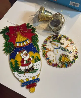 Adornos Navideños Santa y Muñeco Nieve Baratos