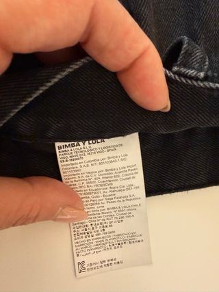 Falda Bimba y Lola Gris Talla M