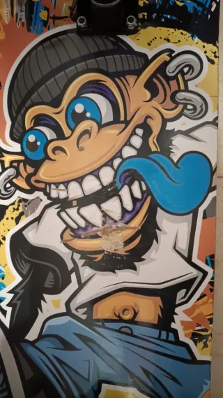Skate con diseño de mono
