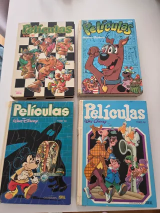 Lote 4 libros Películas Disney vintage