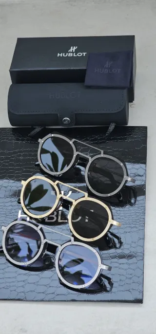 Gafas de sol vintage Hublot doradas y plateadas