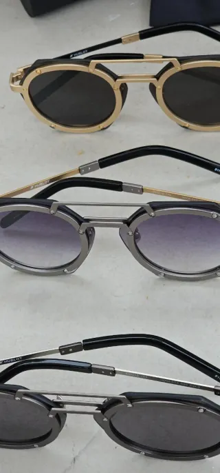 Gafas de sol vintage Hublot doradas y plateadas