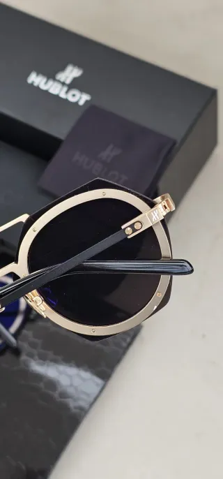 Gafas de sol vintage Hublot doradas y plateadas