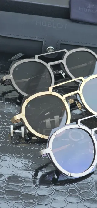 Gafas de sol vintage Hublot doradas y plateadas