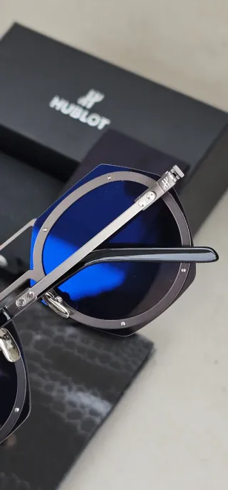 Gafas de sol vintage Hublot doradas y plateadas