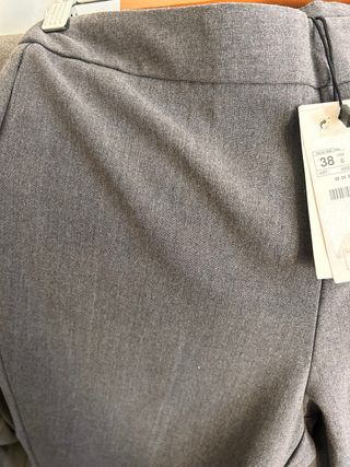 Pantalón Zara Mujer Talla 38 Gris