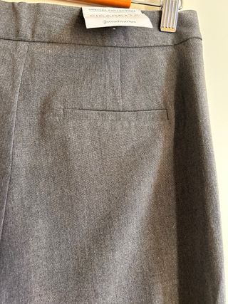 Pantalón Zara Mujer Talla 38 Gris