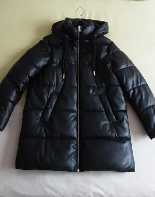 Abrigo acolchado/plumífero/plumas Zara efecto piel