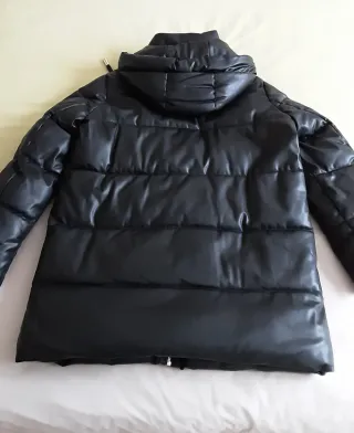 Abrigo acolchado/plumífero/plumas Zara efecto piel