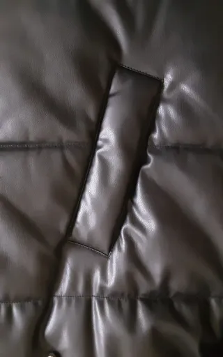 Abrigo acolchado/plumífero/plumas Zara efecto piel