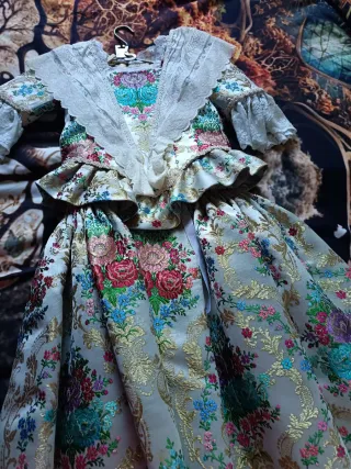 Vestido Fallera Niña Multicolor. Talla 6
