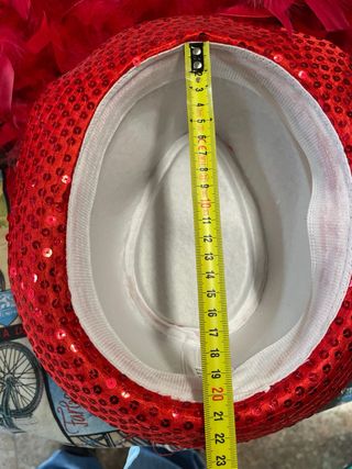 Gorro y boas rojas para carnaval