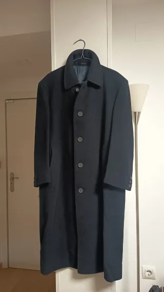 Abrigo de lana negro hombre