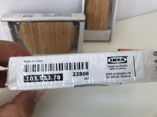 Percheros de madera Ikea, en su embalaje original