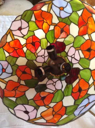 Lámpara de 40 cm Tiffany Vidriera Multicolor