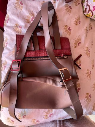 Mochila Beige y Granate