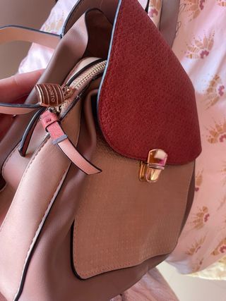 Mochila Beige y Granate