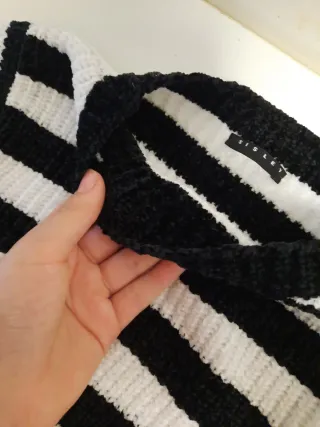 Jersey corto rayas blanco y negro