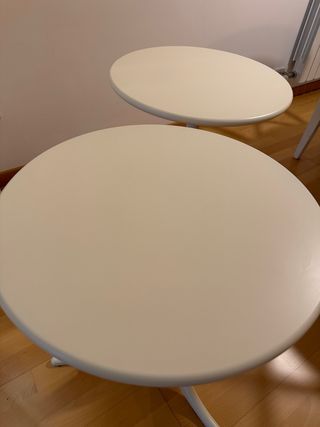 2 Mesas Auxiliares Redondas IKEA LIATORP Blancas