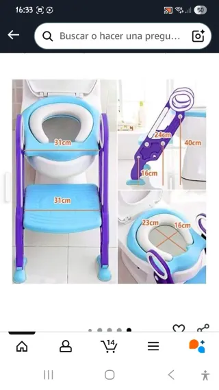 Adaptador Baño Infantil ATAA Jarly Azul