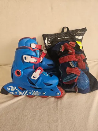Patines Oxelo talla 28 a 33 Niño + Protecciones