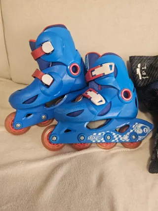 Patines Oxelo talla 28 a 33 Niño + Protecciones