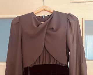 Vestido fiesta marrón elegante Talla S