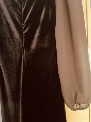 Vestido fiesta marrón elegante Talla S