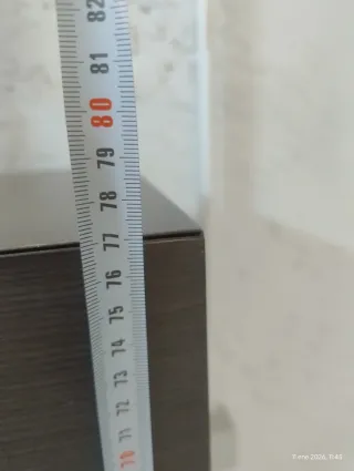 Consola d'ingresso in legno e vetro arancione