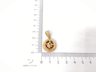 colgante oro 18k con circonita