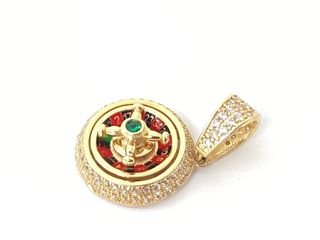 colgante oro 18k con circonita