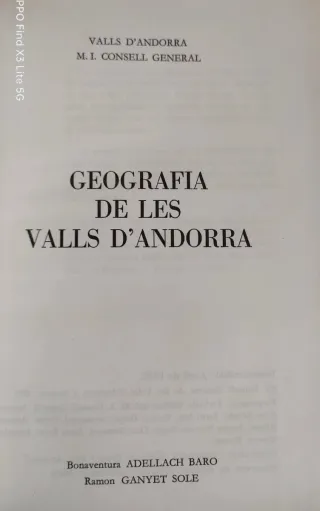 Valls d' Andorra Geografía