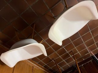 Sillas estilo Eames blancas (2 unidades)