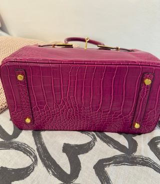 Bolso Birkin Rosa Cocodrilo