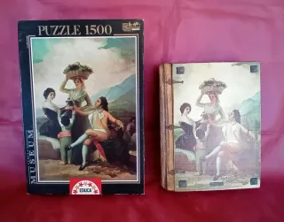 Puzzle Educa Goya La Vendimia 1500 pzas + Caja mad