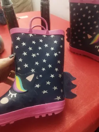 Preciosas Botas de agua infantiles unicornio y min