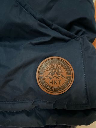 Chaleco HACKETT plumífero azul y marrón