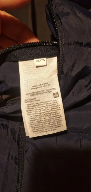 Chaqueta larga acolchada hombre