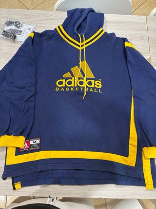 Felpa Adidas Basketball Blu/Giallo