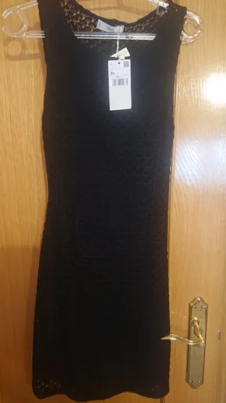 Vestido Mango Negro Talla XS