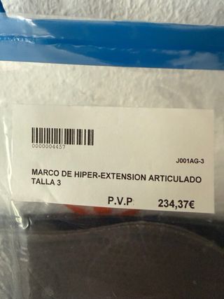 Marco Hiper-extensión Articulado Talla 3