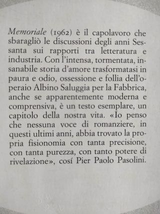 Memoriale - Paolo Volponi